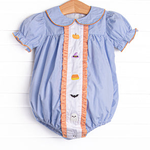 Scary Good Time Embroidered Bubble, Blue