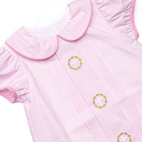 He is Risen Embroidered Dress, Light Pink