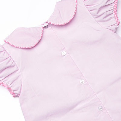 He is Risen Embroidered Dress, Light Pink