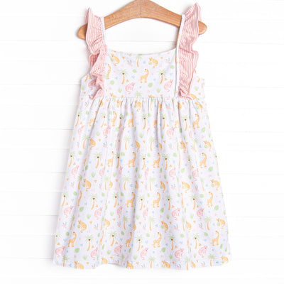 In the Jungle Ruffle Dress, Pink