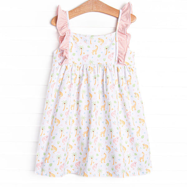 In the Jungle Ruffle Dress, Pink
