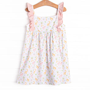 In the Jungle Ruffle Dress, Pink