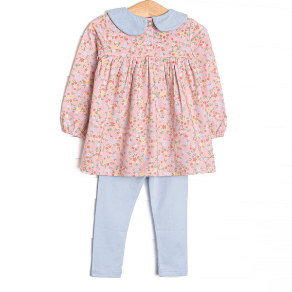 Eloise Collared Legging Set, Pink