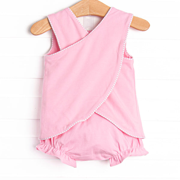 Giraffe Giant Applique Diaper Set, Pink