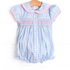 Memories Made Smocked Girl Bubble, Blue