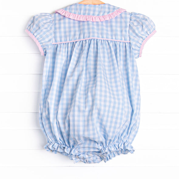 Memories Made Smocked Girl Bubble, Blue