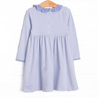 Zoe Dress, Periwinkle Stripe