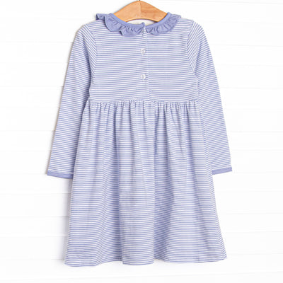 Zoe Dress, Periwinkle Stripe