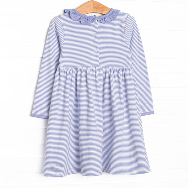 Zoe Dress, Periwinkle Stripe
