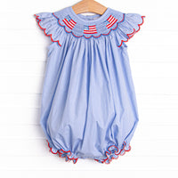 Prideful Banner Smocked Bubble, Blue