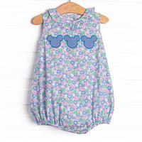 Floral Fairytale Trio Applique Bubble, Blue