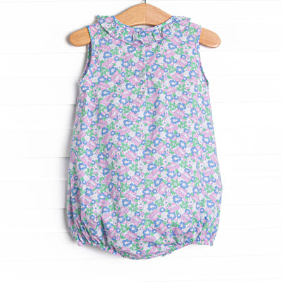 Floral Fairytale Trio Applique Bubble, Blue