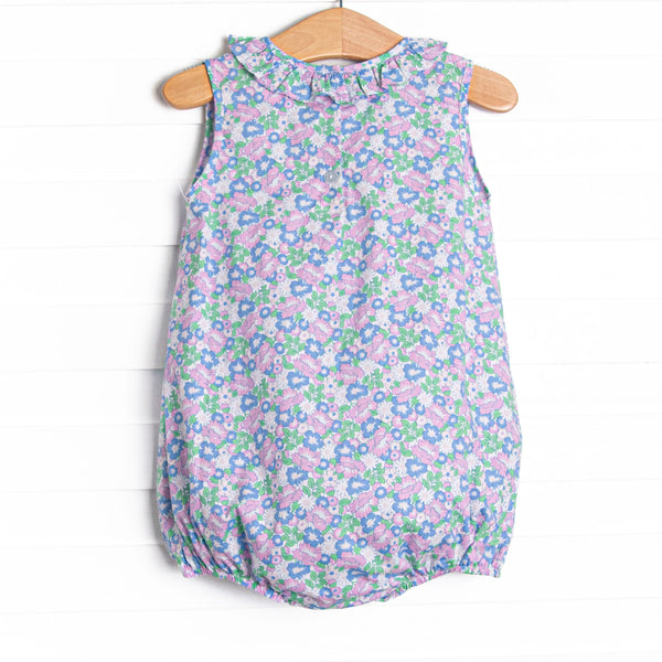 Floral Fairytale Trio Applique Bubble, Blue