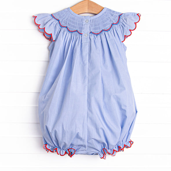 Prideful Banner Smocked Bubble, Blue