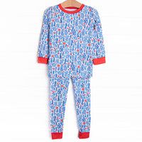 Freedom Fields Bamboo Pajama Set, Blue