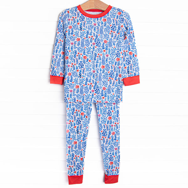 Freedom Fields Bamboo Pajama Set, Blue