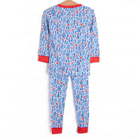 Freedom Fields Bamboo Pajama Set, Blue