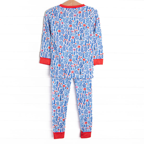 Freedom Fields Bamboo Pajama Set, Blue