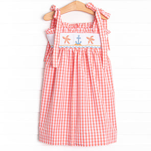 Drift Away Smocked Dress, Orange