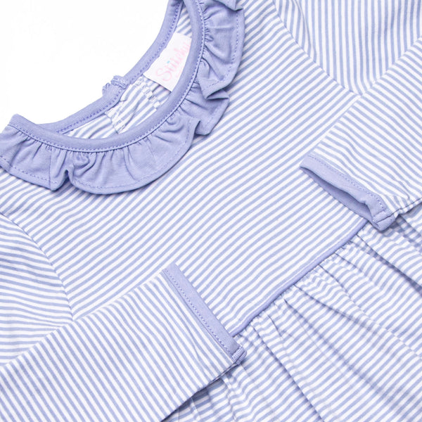 Zoe Dress, Periwinkle Stripe