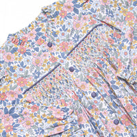 Bleu: Ellis Smocked Long Sleeve Dress, Navy Floral