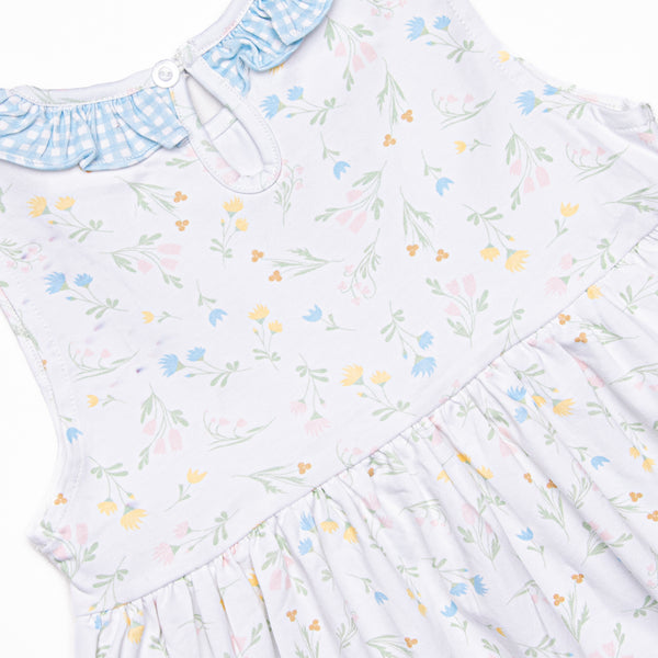 Penelope Petals Sleeveless Dress, Blue