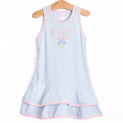 Serve's Up Applique Tennis Dress, Blue
