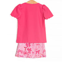 Match Point Pink Tennis Skirt Set, Pink
