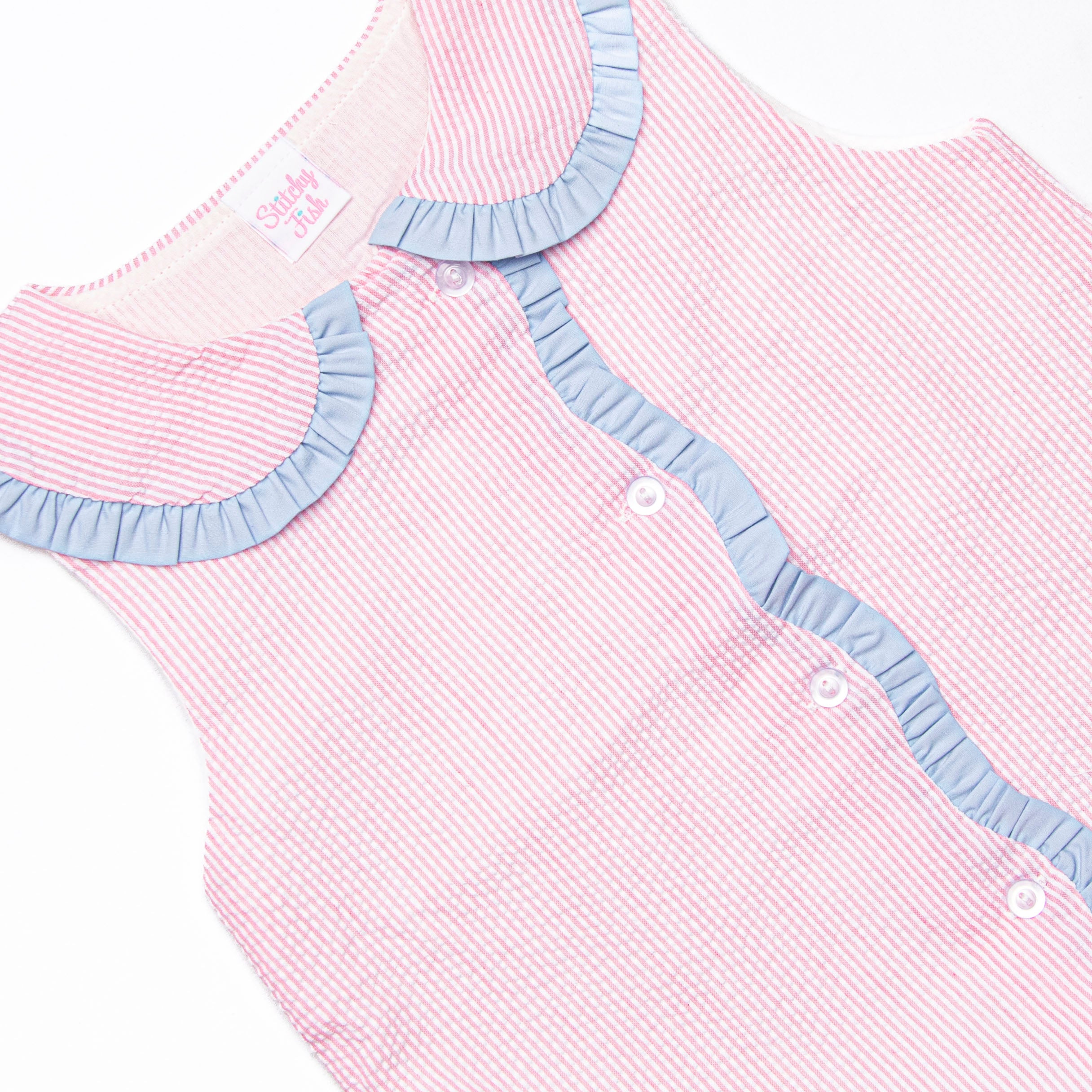 Girl's Portland Proper Dress in Pink Seersucker size 7 Girl's Portland Proper Dress in Pink Seersucker size 7