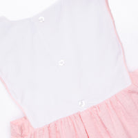 Elizabeth Side Tie Dress, Pink Swiss Dot