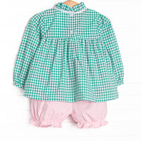 Sage and Satin Bloomer Set, Green