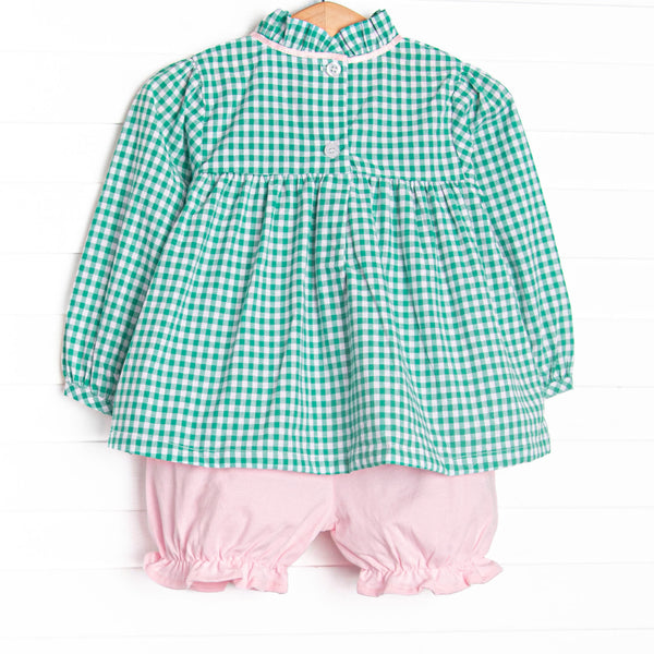 Sage and Satin Bloomer Set, Green