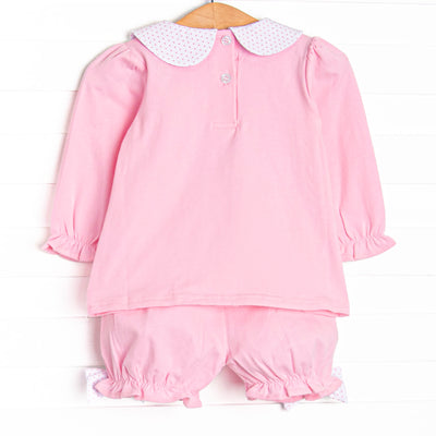 Bitty Dot Basic Bloomer Set, Pink