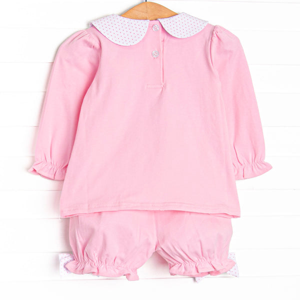 Bitty Dot Basic Bloomer Set, Pink