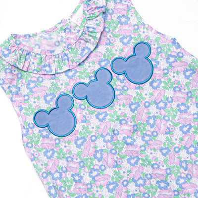 Floral Fairytale Trio Applique Bubble, Blue
