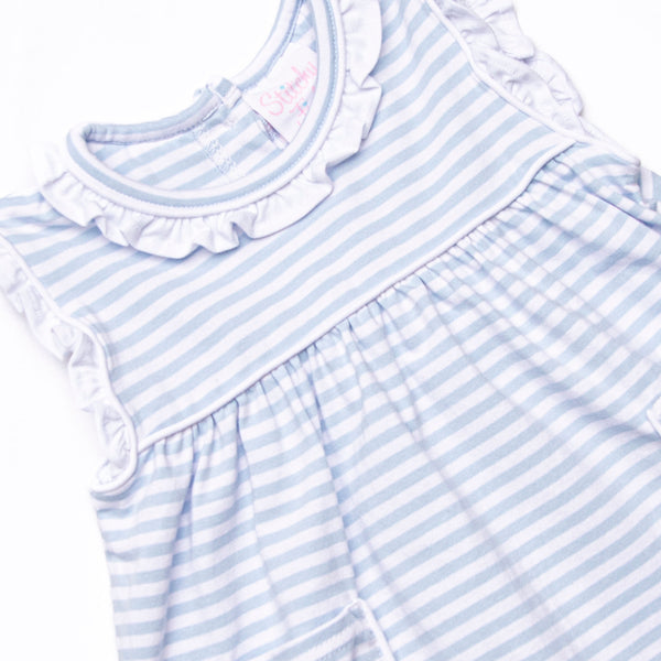 Madge Pocket Short Set, Blue Stripe