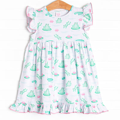 Little Leap Frog Dress, Pink
