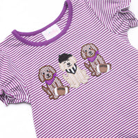 Touchdown Tails Applique Legging Set, Purple