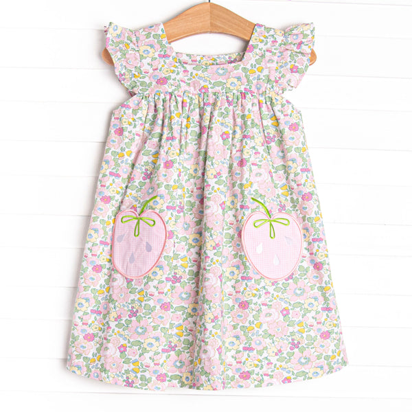 Wildberry Wonder Applique Dress, Blue