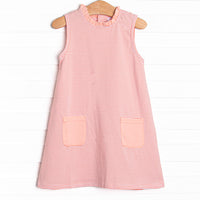 Grace Pocket Dress, Peach Stripe