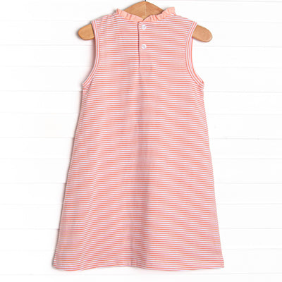 Grace Pocket Dress, Peach Stripe