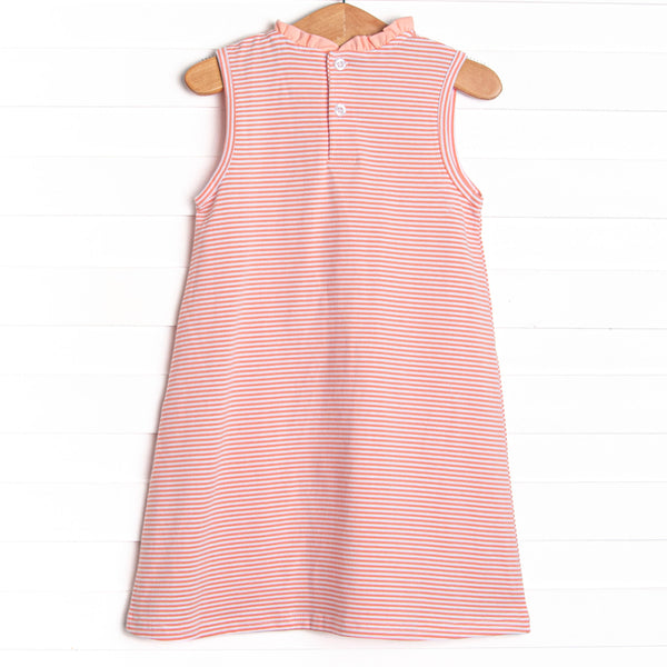 Grace Pocket Dress, Peach Stripe