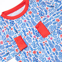 Freedom Fields Bamboo Pajama Set, Blue