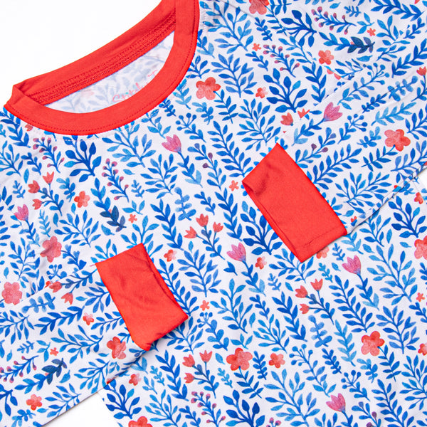 Freedom Fields Bamboo Pajama Set, Blue
