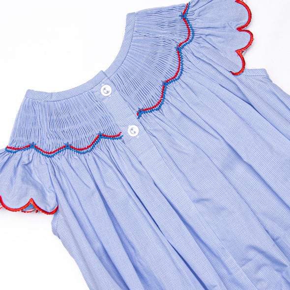 Prideful Banner Smocked Bubble, Blue