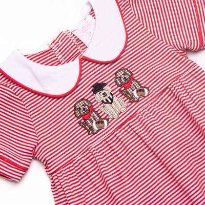 Touchdown Tails Applique Bubble, Red