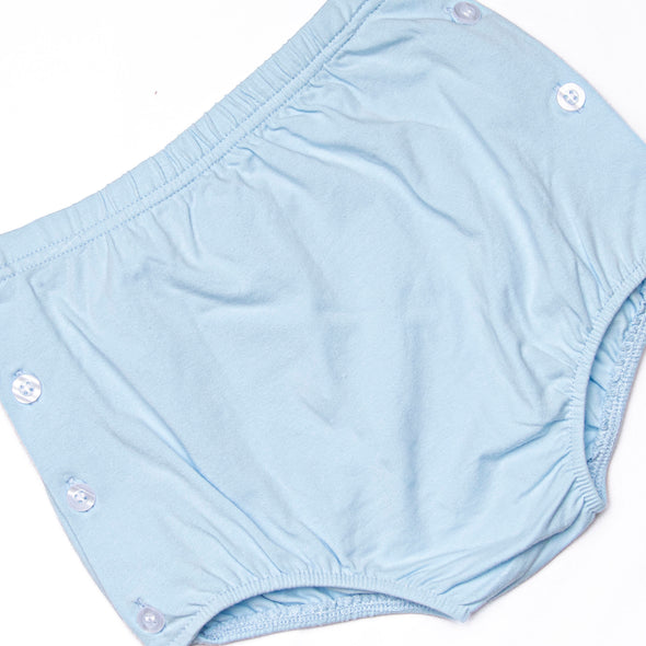 Cape Cod Catch Applique Diaper Set, Blue