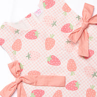 Pineberry Picnic Ruffle Short Set, Pink