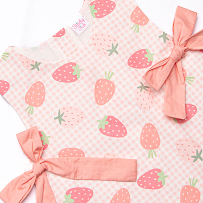 Pineberry Picnic Ruffle Short Set, Pink