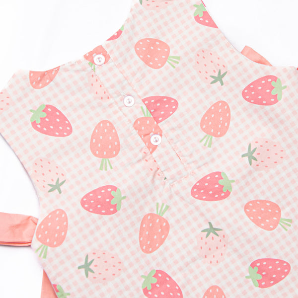 Pineberry Picnic Ruffle Short Set, Pink